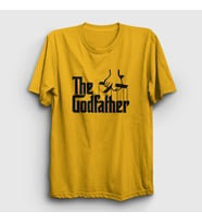 Presmono Unisex Sarı Logo Film Baba The Godfather T-Shirt 251618tt (Sarı)