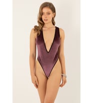 Miorre Fantezi Kadife Babydoll (Gül Kurusu)