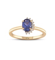 0.90 Karat Laboratuvar Pırlanta London Blue Yüzük - HRD Sertifikalı