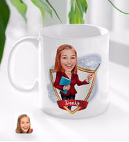 BK Gift Kişiye Özel İsimli Kadın Öğretmen Karikatürlü Beyaz Kupa Bardak-3