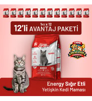 Sığır Etli Yetişkin Kedi Maması - 12 Adet