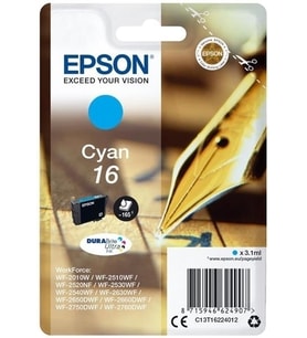 Tonersepeti Epson T1622-C13T16224020 Mavi Orjinal Kartuş