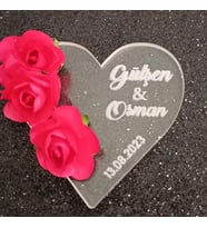 PLEKSİ MAGNET Yeni Doğan papyonlu Magnet Nikah Şekeri - Nişan Şekeri - Söz Şekeri - Düğün Magnet - Nişan Magnet - Söz Magnet - Yenidoğan Magnet - Doğum Magnet - Yaş Magnet 7cm