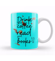 books Funny Coffee Drinks Lover Gift Quote   Vintage Retro Rainbow Style Kupa Bardak Porselen