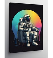 Kanvas Tablo Renkli Uzay Temalı Astronot