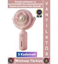 #Vantilatör Kompakt Sessiz Yoğun Üflemeli 3 Kademeli Şarjlı Hareketli Başlık Mini El Fanı Vantilatör