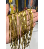 Hematit Taşı Kalp Kesim Parlak Gold 4mm Doğal Taş Dizi