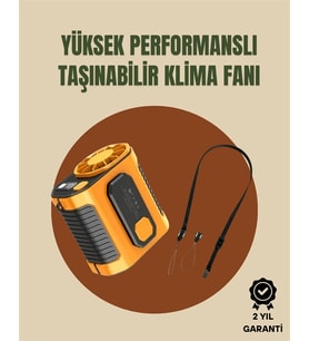 Mey İthalat® Taşınabilir Usb Şarjlı Turbo Fan – 3 Modlu Soğutma, Hafif & Kompakt