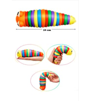 Söktak Eğlenceli Stres Ve Anksiyete Giderici Montessori Renkli Tırtıl Oyuncağı 20 CM