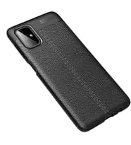 Samsung Galaxy M51 Kılıf Deri Tarzı Niss Silikon Case (Siyah)