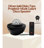 Yıldız & Okyanus Dalga Projektörü - Bluetooth / Usb Hoparlörlü