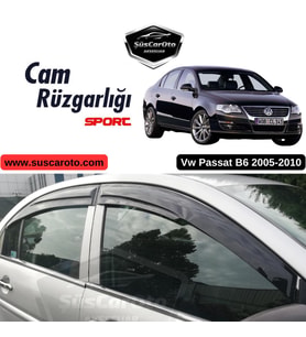 Vw Passat B6 2005-2010 Uyumlu Mugen Cam Rüzgarlığı Seti Piano Black 4'lü İthal