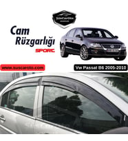 Vw Passat B6 2005-2010 Uyumlu Mugen Cam Rüzgarlığı Seti Piano Black 4'lü İthal