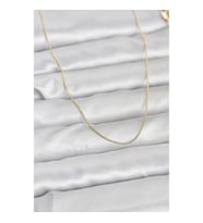 Mey İthalat® CM 14K Gold Renk İnce Top Zincirli 60 cm Kadın Kolye