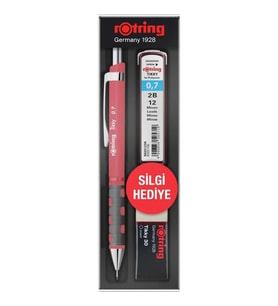 ROTRING TIKKY VERSATİL + MİN + SİLGİ 3'LÜ OKUL SETİ - 0.7 mm  GÜL KURUSU