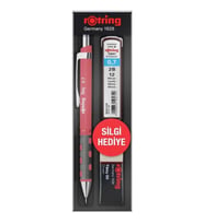 ROTRING TIKKY VERSATİL + MİN + SİLGİ 3'LÜ OKUL SETİ - 0.7 mm  GÜL KURUSU
