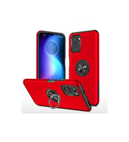Xiaomi Poco F3 Kılıf Elit Yüzüklü Kapak - Kırmızı