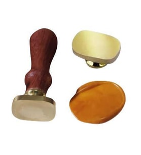 Boş Mum Mühür Pirinç Damga Başlığı Oval Dikdörtgen 18x28mm