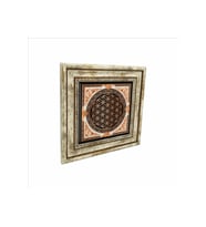 Yaşam Çiçeği Baskılı Taş Tablo 25X25