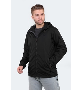 Slazenger OFANS Erkek Siyah Yağmurluk