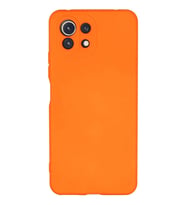Newface Xiaomi Mİ 11 Lite Kılıf Nano içi Kadife Silikon - Turuncu