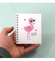 Yıldız Flamingo Tasarım Hediyelik Not Defteri