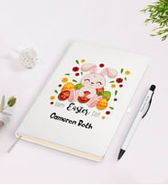 BK Gift Kişiye Özel Paskalya Bayramı Beyaz Defter ve Kalem Seti-8