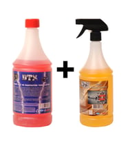 Ağır Yağ Sökücü Konsantre (1/5)  1 Litre & Susuz Motor Temizleyici 1 Litre