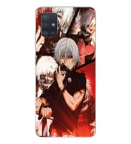 Samsung Galaxy A51 Uyumlu Tokyo Ghoul Kaneki Ken Tasarımlı Şeffaf Telefon Kılıfı