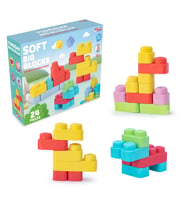 Yumuşak Soft Lego Seti 24 Parça - Büyük Yumuşak Bloklar - Büyük Soft Lego Oyuncakları - Yumuşak Lego