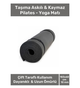 Konfor Modeli Çift Taraflı Kaymaz Silinebilir Antibakteriyel Pilates Meditasyon Minderi 10 mm Mat