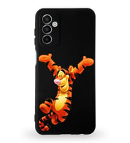 Samsung Galaxy M13 Uyumlu Lansman Kılıf Altı Kapalı İçi Kadife  Tiger Tasarımlı  Kapak (Şeffaf)