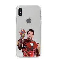 Iphone X / Xs Uyumlu Iron Man Desenli Şeffaf Telefon Kılıfı