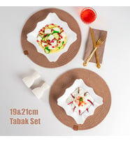 Porsima Porselen 2li Sunumluk Kase Mini Kahvaltılık Şekerlik Reçellik Sosluk Çerezlik Kase Seti 19x21 Cm