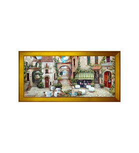 Manzara Temalı Kanvas Tablo 50 x 70 cm Gold Çerçeve