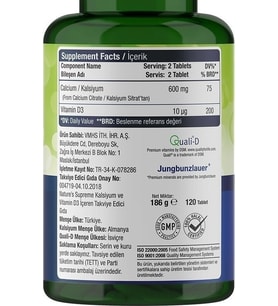 Nature's Supreme Calcium With Vitamin D3 120 Tablet