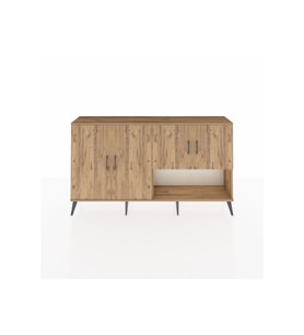 Arges Konsol 6 Raflı 4 Kapaklı 176x30x99 Çam-Çam/Aytaşı