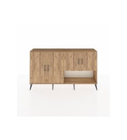 Arges Konsol 6 Raflı 4 Kapaklı 176x30x99 Çam-Çam/Aytaşı