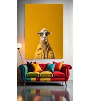COOL KUZU V1 Ev Duvar Salon Güzellik Salonu Ofis Dükkan Dekarasyon Kanvas Tablo (Çok Renkli)
