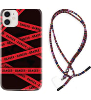 Apple iPhone 11 12 13 Mini Kılıf Boyun Asklı Rasta Silikon Danger 1372