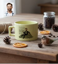 Kişiye Özel Karikatürlü Erkek Patron Lüks Pastel Fincan Doğum Günü Hediyesi