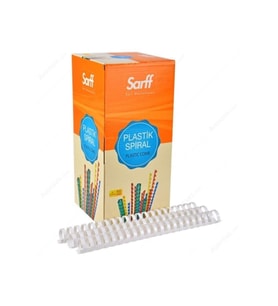Sarff Spiral Plastik 270 Sayfa 28 MM Beyaz (50 Li Paket)