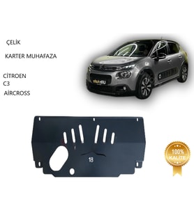 Citroen C3 Benzin Otomatik Çelik Karter Muhafaza Koruma 2017 2018 2019 2020 2021 2022 2023 2024