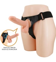 Odins Shop 20 cm Belden Bağlamalı İçi Dolu Strapon Dildo - Tom