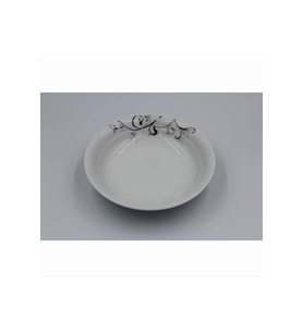 6'lı 19 cm Çukur Tabak Seti Tek Çiçek Tasarımı