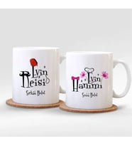 Evin Reisi Evin Hanımı Beyaz Çift Kupa - Çiftlere Özel En Güzel Ürün
