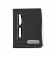 İsme Özel Kumaş Desenli Defter ve Tükenmez Kalem Seti