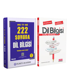 Öğreti Akademi KPSS TYT MSÜ 222 Soruda Dil Bilgisi ve AKM Dil Bilgisi Soru Bankası Seti 2 Kitap