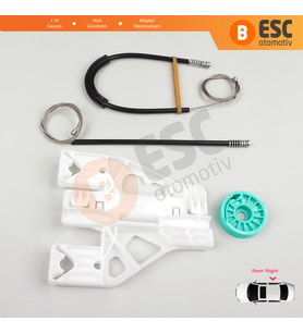 Audi A4 S4 B8 8KH 8K5 8K2 2008-2015 4/5 Kapı 8K0839462 İçin Elektrikli Arka Sağ Cam Kriko Tamir Seti