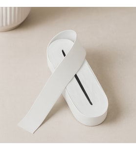 Yassı Paça Lastik 4 cm Beyaz - 10 m Rulo